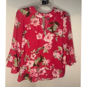 Flower print blouse